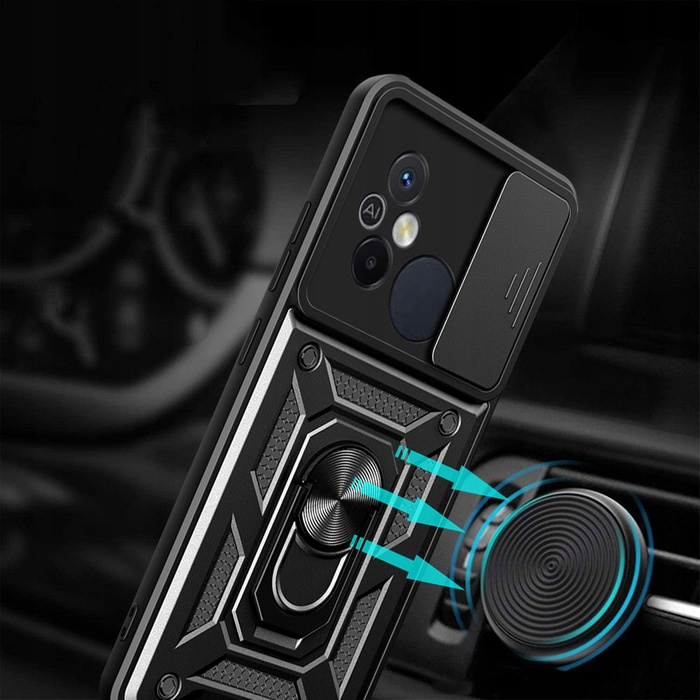 Etui Tech-protect Camshield Pro Xiaomi Redmi 12C Black Case