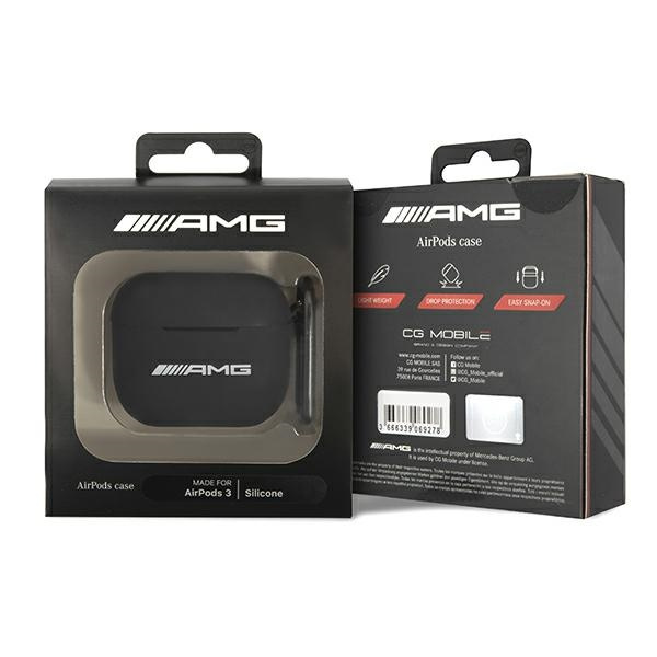 Etui AMG AMA3RBK AirPods 3 cover czarny/black Silicone Big Logo