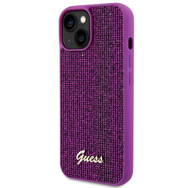 Etui Guess GUHCP15SPMSDGSF iPhone 15 6.1" fuksja/fuschia hardcase Disco Metal Script Case