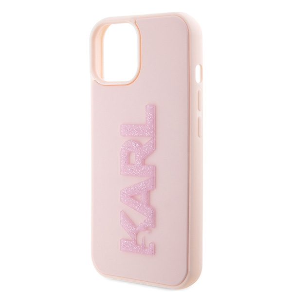Etui Karl Lagerfeld KLHCP15S3DMBKCP iPhone 15 6.1" różowy/pink hardcase 3D Rubber Glitter Logo Case
