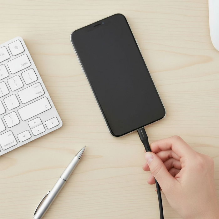 Kabel USB A do Micro USB Forcell F-Energy QC3.0 2,4A 18W Silicone 1 m C341 czarny