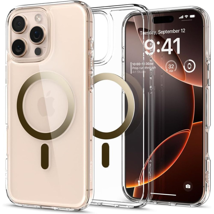 ETUI SPIGEN ULTRA HYBRID MAG MAGSAFE IPHONE 16 PRO GOLD
