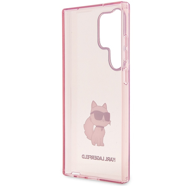 Etui Karl Lagerfeld Klhcs23lhnchtcp S23 Ultra S918 Różowy/pink Hardcase Ikonik Choupette Case
