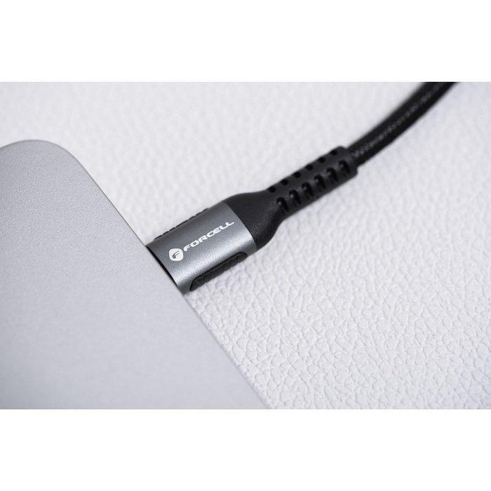 Kabel USB C do USB C Forcell F-Energy QC4.0 PD 5A 100W Cafule 2 m C260 czarny