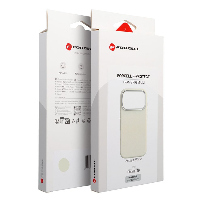 Etui na iPhone 15 PRO MAX Forcell F-Protect Frame Premium zgodny z MagSafe antique white 0INT