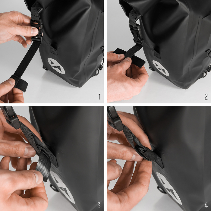 Wozinsky wodoodporna torba rowerowa sakwa na bagażnik 25l żółty (WBB24YE)