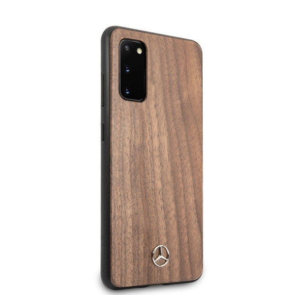 Etui MERCEDES Samsung Galaxy S20 Wood Line Walnut Brązowy Case