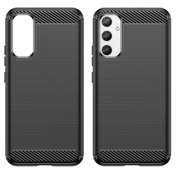Etui Carbon Case etui do Samsung Galaxy A04e elastyczny silikonowy karbonowy pokrowiec czarne Case