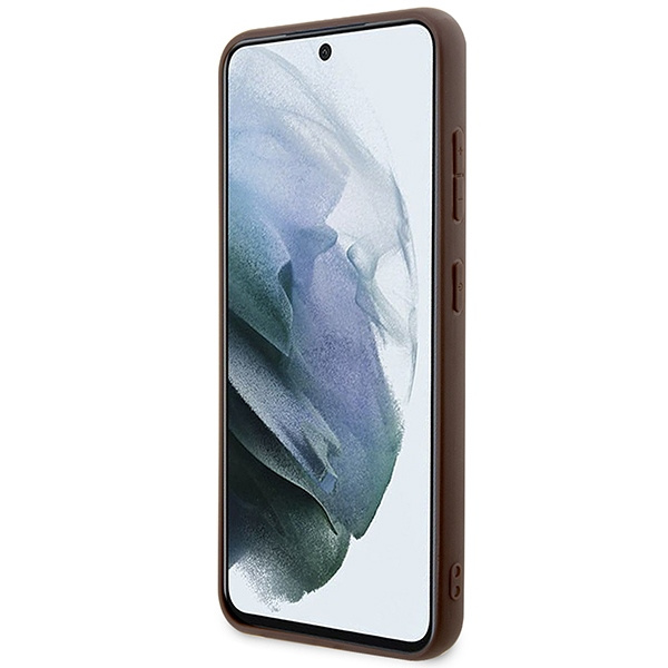 Etui Guess GUHCS23SP4RPSW S23 S911 brązowy/brown hardcase 4G Printed Stripe Case