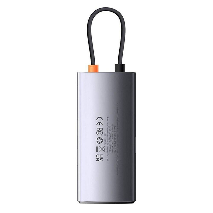 Baseus Metal Gleam Series stacja dokująca HUB 4 w 1 USB Typ C - 3 x USB 3.2 Gen. 1 / RJ45 (WKWG070113)