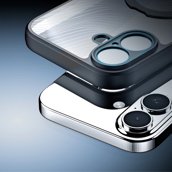 Etui Dux Ducis Aimo Mag z pierścieniem magnetycznym i podstawką na iPhone 17 – czarne