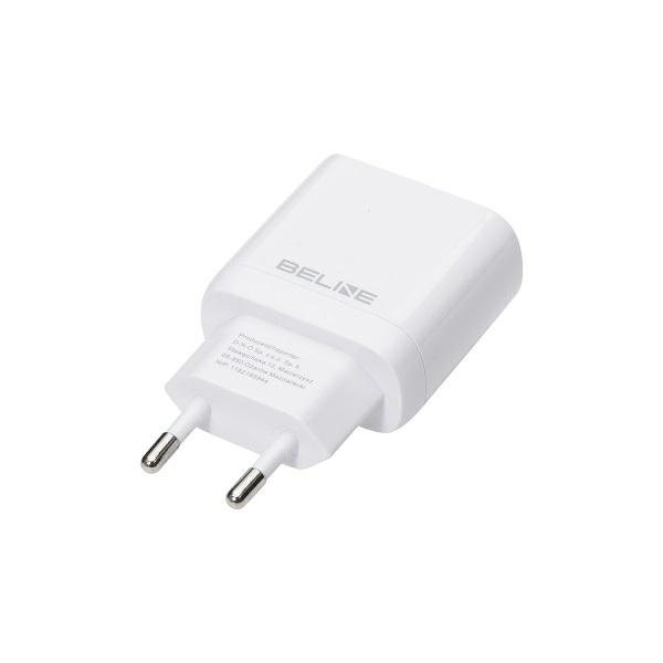 Beline Ład. siec. 1x USB-C 25W + kabelUSB-C biała /white PD 3.0  BLNCW25C GaN