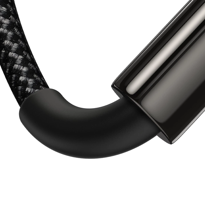 [PO ZWROCIE] Baseus Tungsten Gold kabel USB-A - USB-C 480Mb/s 100W 2m czarny (CAWJ000101)