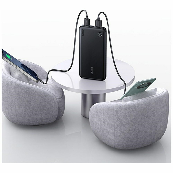 Powerbank USAMS PB83 2xUSB-A 1xUSB-C     10000mAh czarny