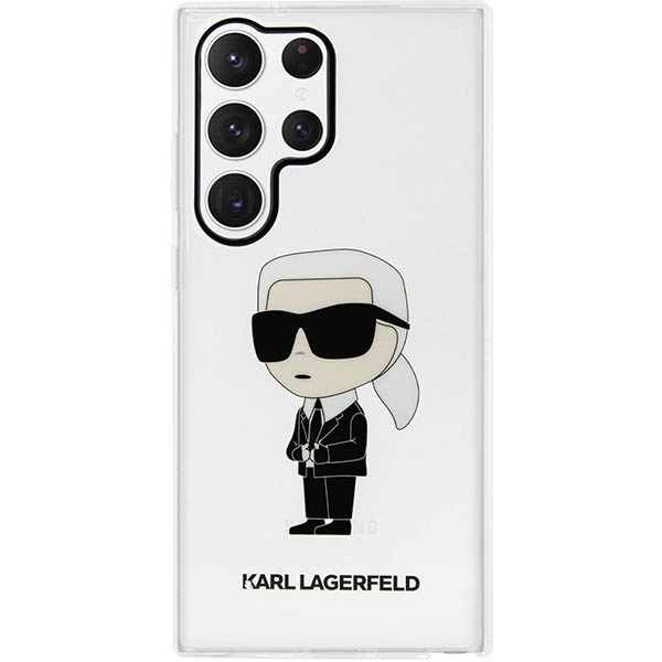 Etui Karl Lagerfeld Klhcs23lhniktct S23 Ultra S918 Transparent Hardcase Ikonik Karl Lagerfeld Case