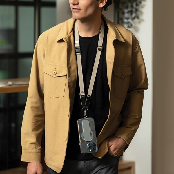 UNIQ Vista uniwersalna smycz do telefonu2w1 czarny/black