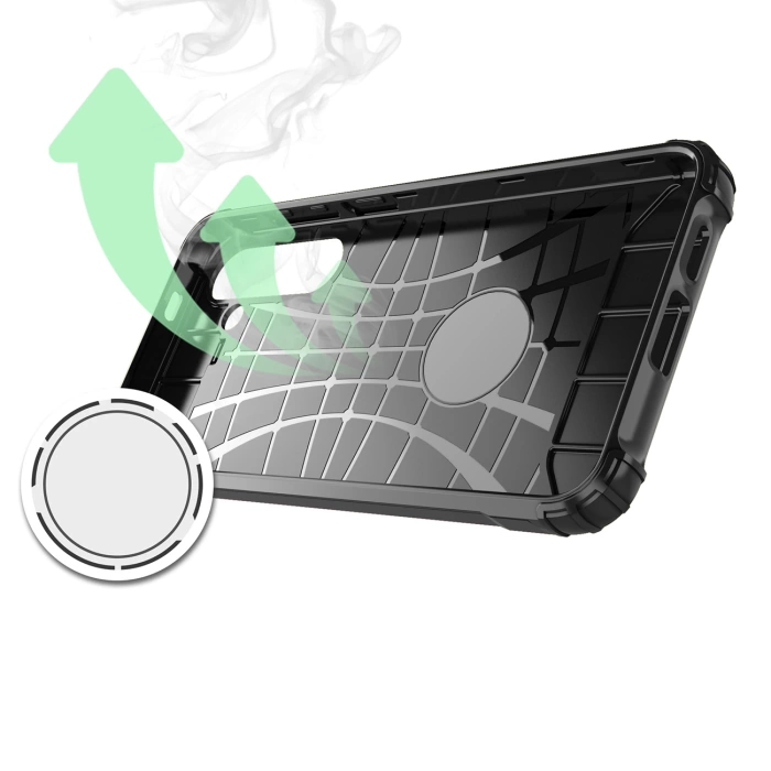 Hybrid Armor etui na Samsung Galaxy S25 pancerny hybrydowy pokrowiec - czarne