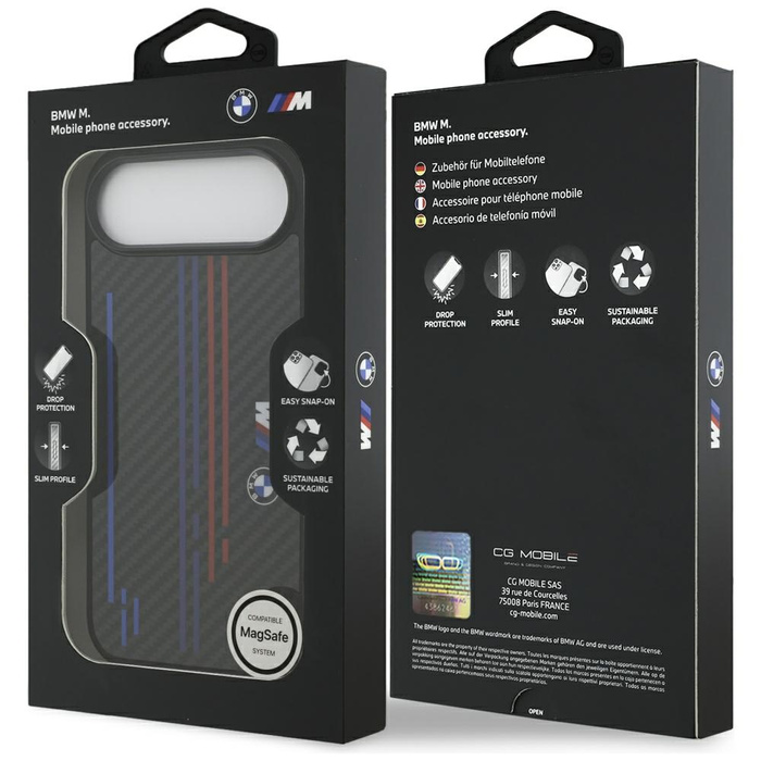 Etui BMW M Kevlar Lines & Logo MagSafe   do iPhone Air czarny