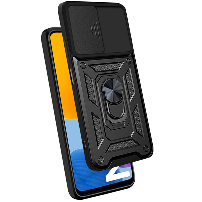 Etui Hybrid Armor Camshield etui Samsung Galaxy A13 5G pancerny pokrowiec z osłoną na aparat czarne Case