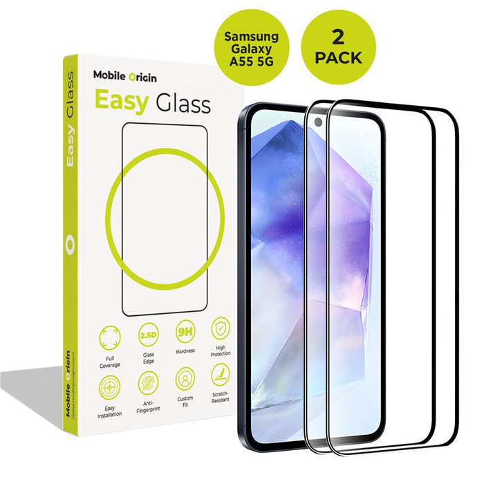 Szkło hydrofobowe Mobile Origin Samsung Galaxy A55 5G EasyGlass 2 szt