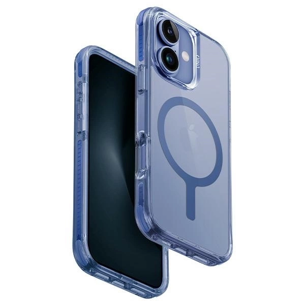 Etui UNIQ Combat iPhone 16 6.1" Magclick Charging niebieski/pearl blue