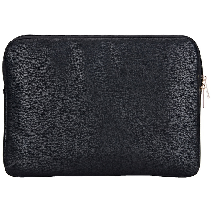 Torba Guess Sleeve 14" Grained Zipper    Pocket Triangle Logo czarny