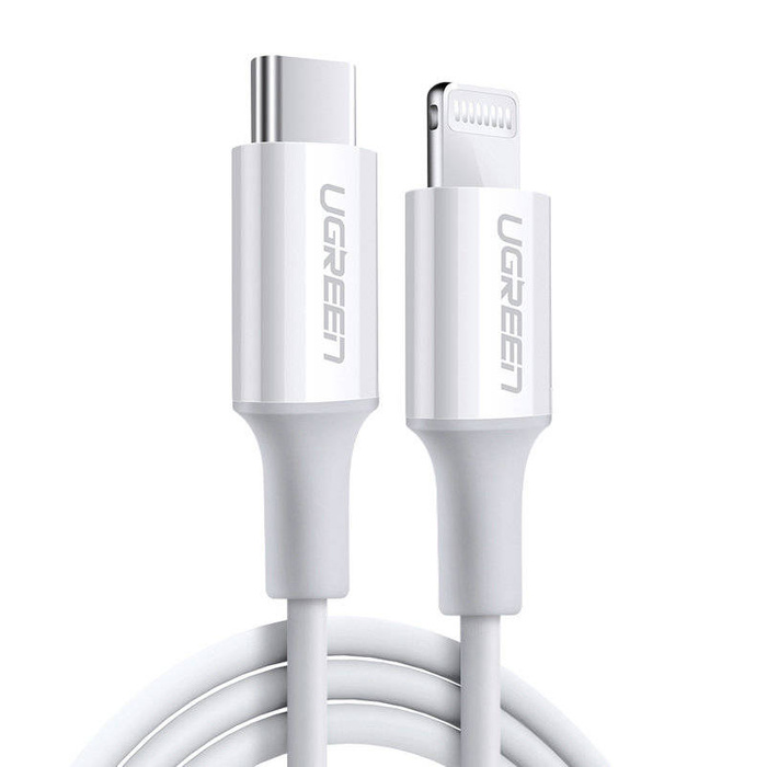 Ugreen kabel przewód MFi USB Typ C - Lightning 3A 1.5 m biały (US171)