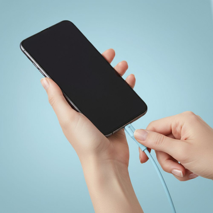 Kabel USB C do Lightning Forcell F-Energy PD 3A 27W Silicone 1 m C346 niebieski