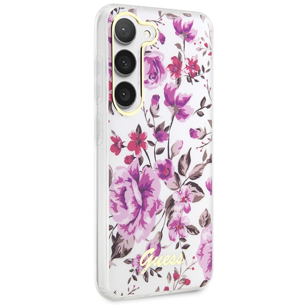 Etui Guess GUHCS23MHCFWST S23 Plus S916 biały/white hardcase Flower Collection Case