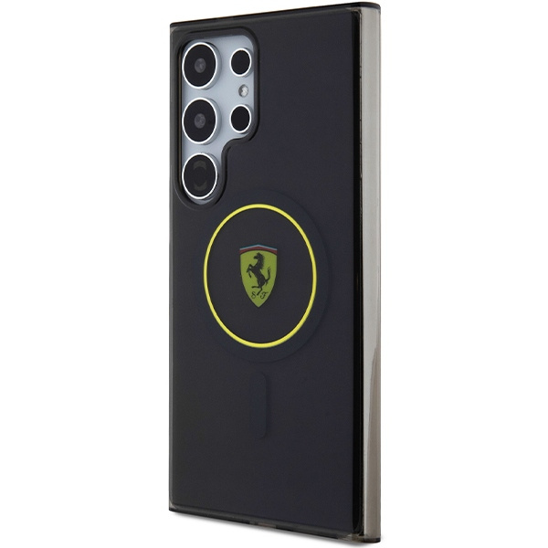 Etui Ferrari FEHMS24LU3SMY S24 Ultra S928 żółty/yellow hardcase IML Smoked Inner Circle Line MagSafe Case