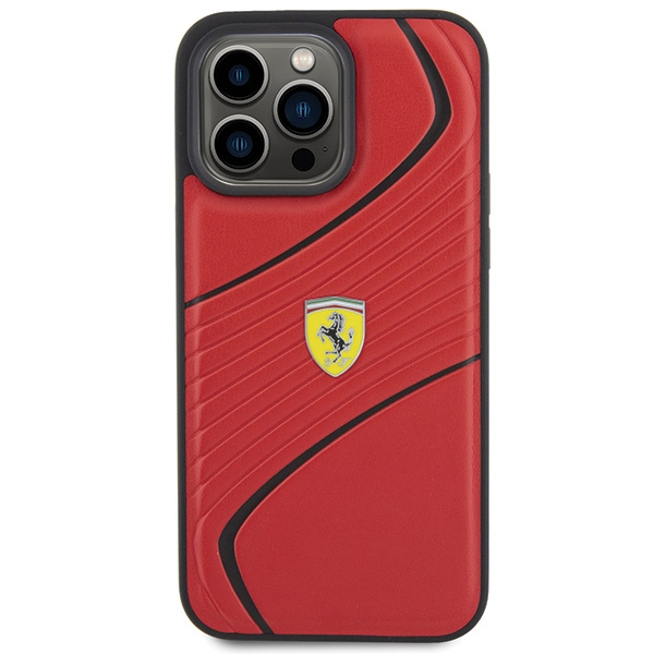 Etui Ferrari FEHCP15XPTWR iPhone 15 Pro Max 6.7" czerwony/red hardcase Twist Metal Logo Case