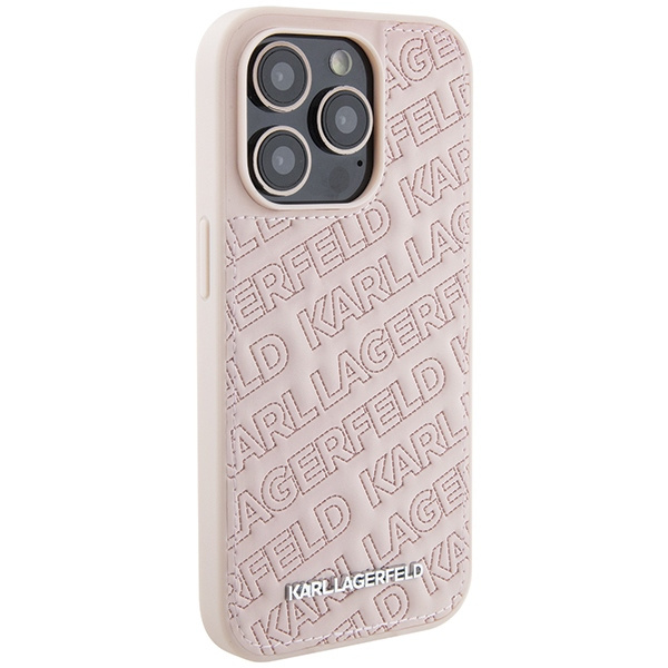 Etui Karl Lagerfeld KLHCP15LPQKPMP iPhone 15 Pro 6.1" różowy/pink hardcase Quilted K Pattern Case