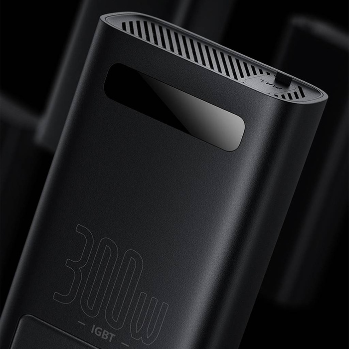 Baseus IGBT samochodowa przetwornica inwerter prądu 300W 220V (wtyczka CN/EU) czarny (CGNB010101)