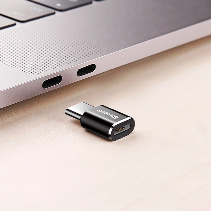 Adapter BASEUS Micro USB Do USB Type-C Czarny