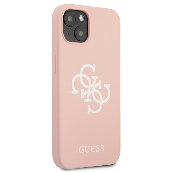 Etui GUESS Apple iPhone 13 Mini Silicone 4G Logo Różowy Hardcase