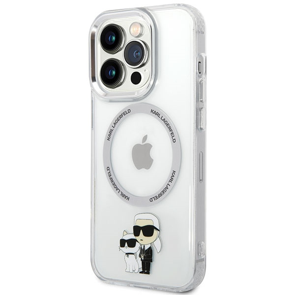 Etui Karl Lagerfeld KLHMP13LHNKCIT iPhone 13 Pro 6,1" hardcase transparent Iconic Karl&Choupette Magsafe Case