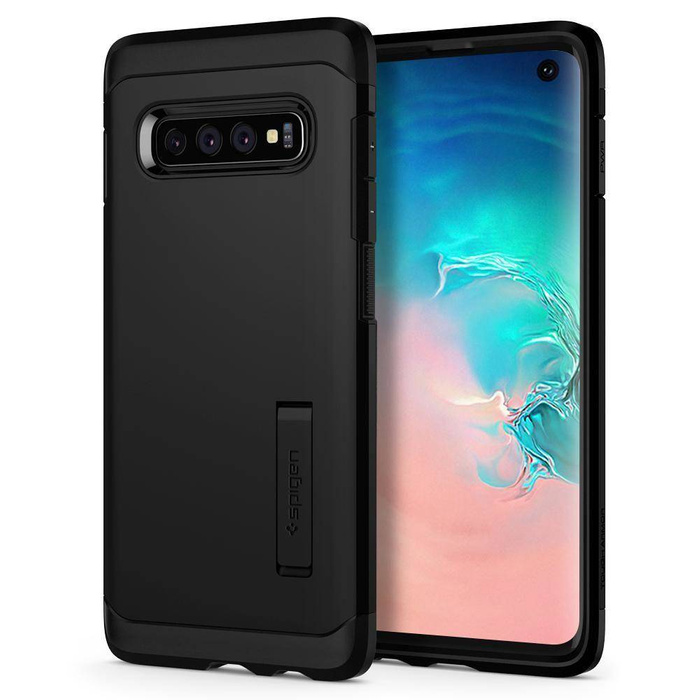Etui Spigen Galaxy S10 Tough Armor Czarne Case Samsung