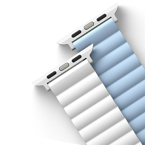 Pasek UNIQ Revix Apple Watch Ultra 9 8 7 SE 2022 42mm 44mm 45mm 49mm biały-niebieski