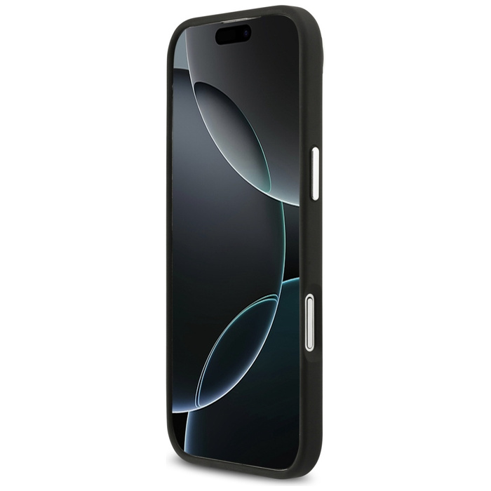 Etui Karl Lagerfeld FW Grained Karl &    Choupette Heads Pins & Logo do iPhone Air czarny