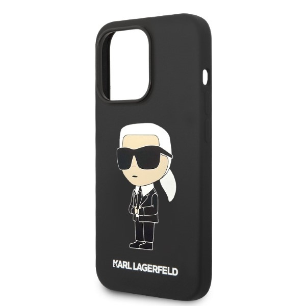 Etui KARL LAGERFELD Apple iPhone 14 Pro Silicone NFT Ikonik Magsafe Czarny Hardcase