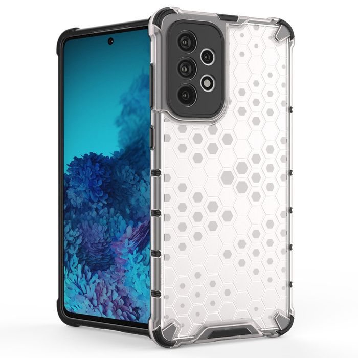 ETUI Honeycomb etui pancerny pokrowiec z żelową ramką Samsung Galaxy A73 przezroczysty CASE