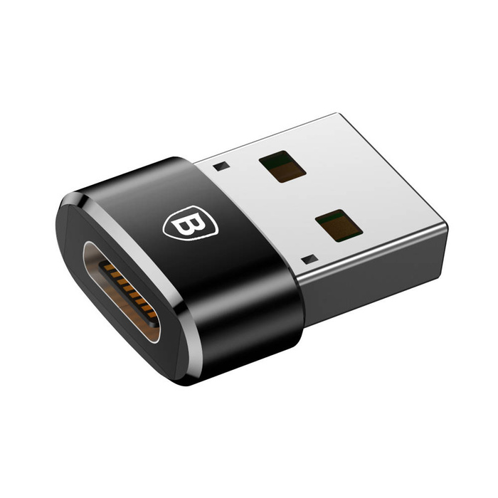 Baseus adapter przejściówka ze złącza USB Type-C na USB czarny (CAAOTG-01)