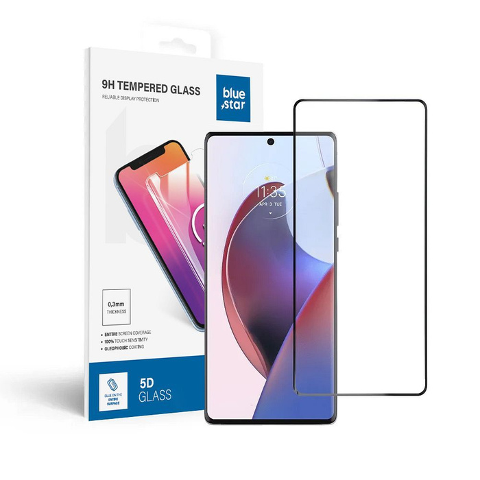 Szkło hartowane do Motorola Edge 30 ULTRA Blue Star 5D czarne