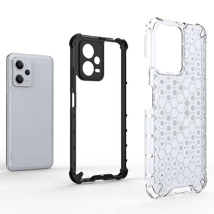 Etui Honeycomb etui do Xiaomi Redmi Note 12 5G / Poco X5 5G pancerny hybrydowy pokrowiec niebieskie Case