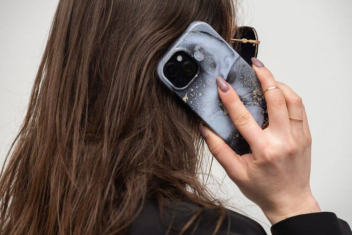 Etui na iPhone 15 PLUS Forcell F-Protect Mirage zgodny z MagSafe marble mist