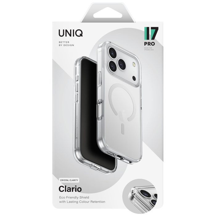 Etui UNIQ Clario do iPhone 17 Pro        Magclick Charging przezroczysty
