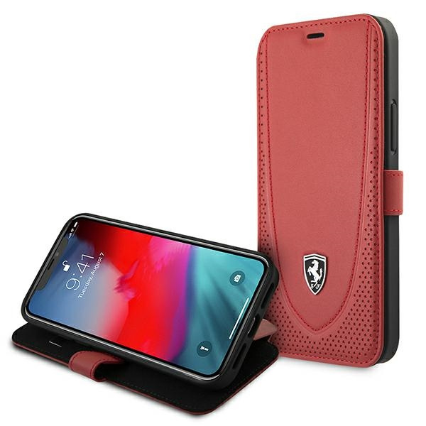 Etui FERRARI Apple iPhone 12 Pro Max Book Off Track Perforated FEOGOFLBKP12LRE Czerwony Case