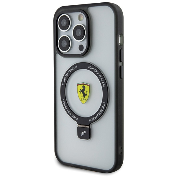 Etui Ferrari FEHMP15LUSCAH iPhone 15 Pro 6.1" transparent hardcase Ring Stand 2023 Collection MagSafe Case