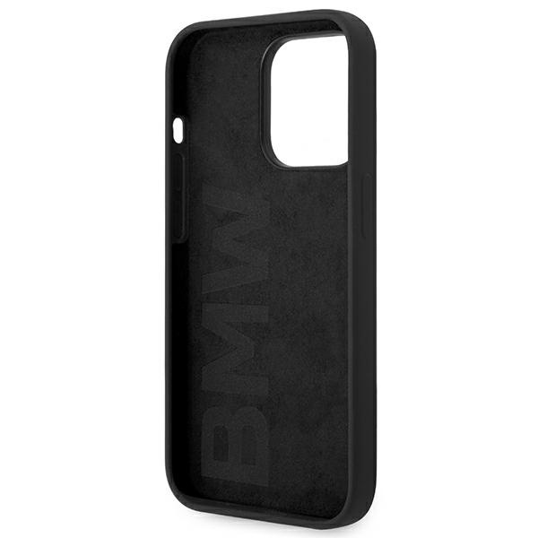 Etui BMW iPhone 14 Pro Max 6,7" czarny/black Silicone Metal Logo