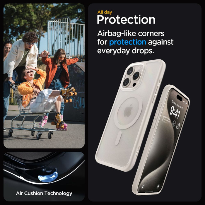 Etui Spigen Ultra Hybrid Mag Magsafe iPhone 15 Pro Max Frost Natural Titanium Case